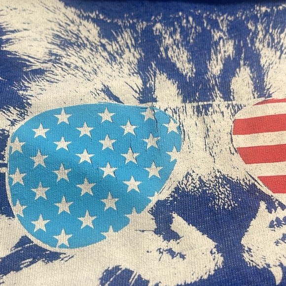 Tipsy Elves Womens Tank Top Blue Meowica Cat Graphic Lightweight 4th of Size M - Picture 7 of 7